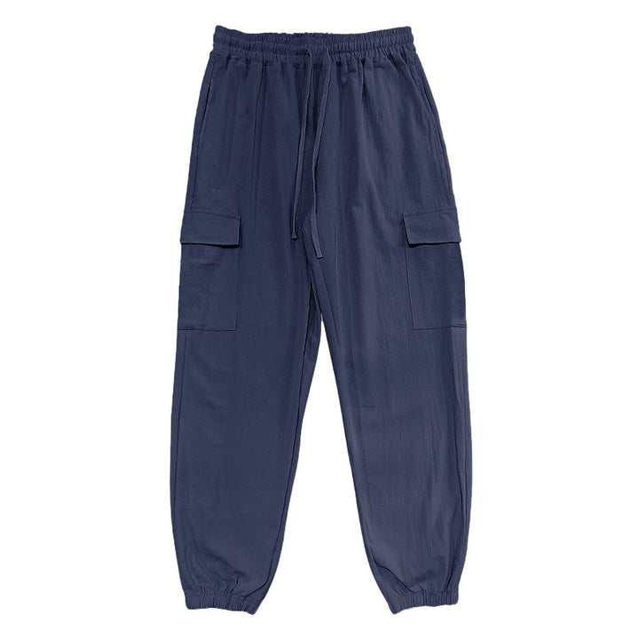 Herren Cargo-bukser med elastisk talje og multifunktionelle lommer Stilla