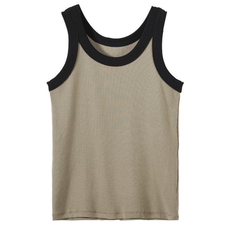 Damer Sporty tanktop med kontrasterende syninger og åndbart materiale Stilla