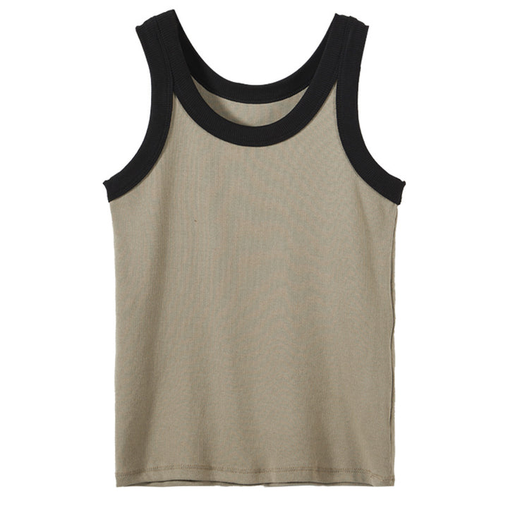 Damer Sporty tanktop med kontrasterende syninger og åndbart materiale Stilla
