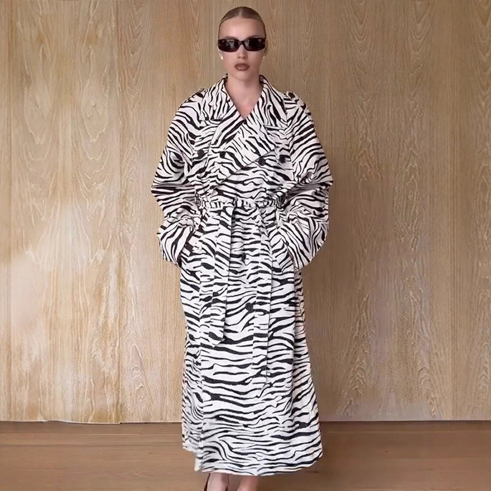Dame stilfuld Badekåbe med Zebra-mønster Stilla