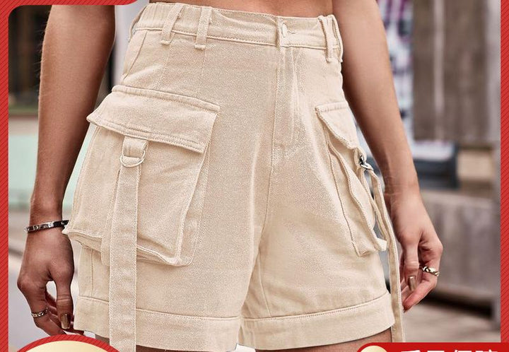 Dame Utility-shorts med høje lommer og justerbar talje Stilla