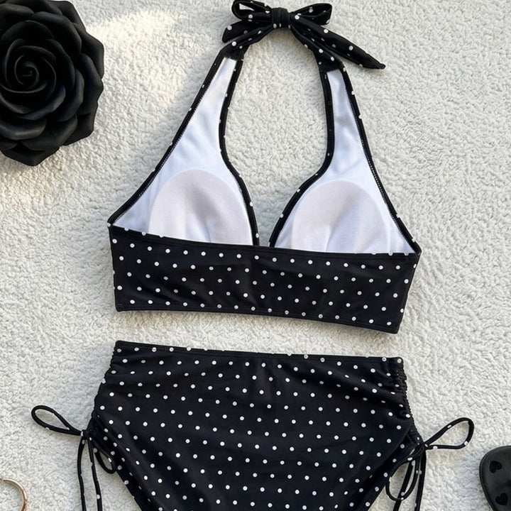 Dame Højskåren Bikini med Volantdetaljer Skovae