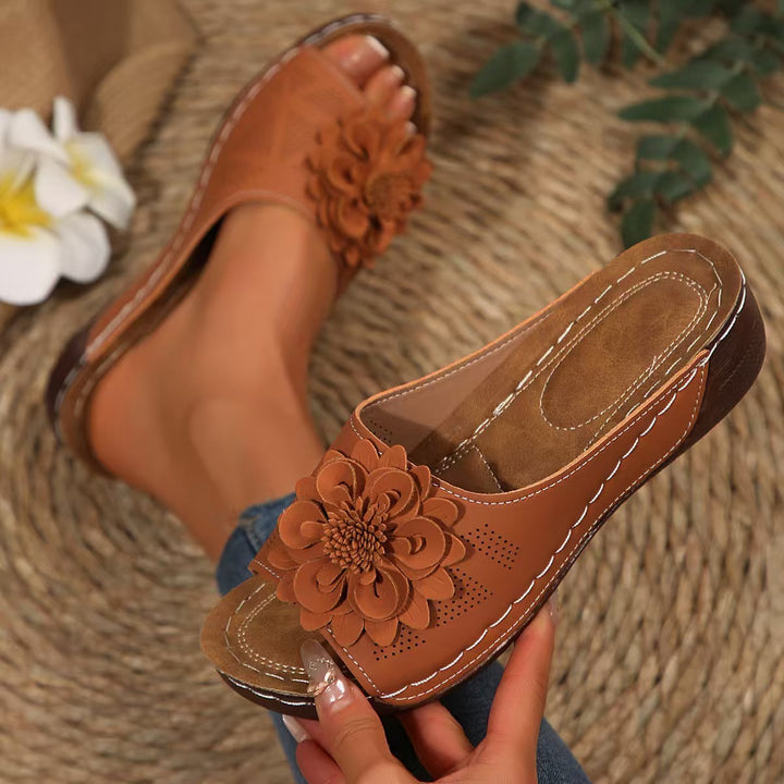 Dame Blomstrede Slide-Sandaler Stilla