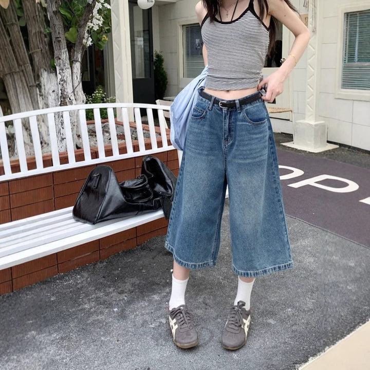 Kvindernes Løs Pasform Jeans Culottes Stilla