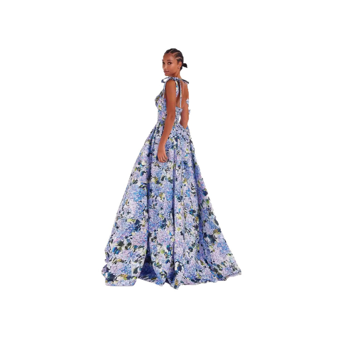 Kvinders elegante maxikjole med off-shoulder stropper og blomstermønster