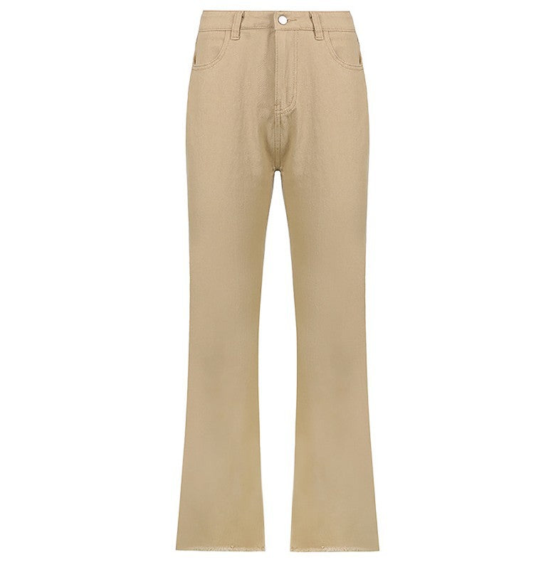 Dame brede High-Waist Jeans med elegant snit Stilla