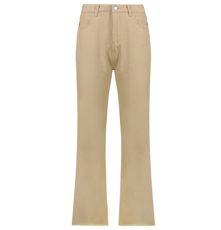 Dame brede High-Waist Jeans med elegant snit Stilla