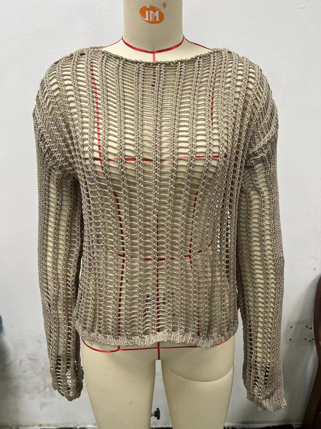 Dame luftig overdimensioneret strikpullover Stilla