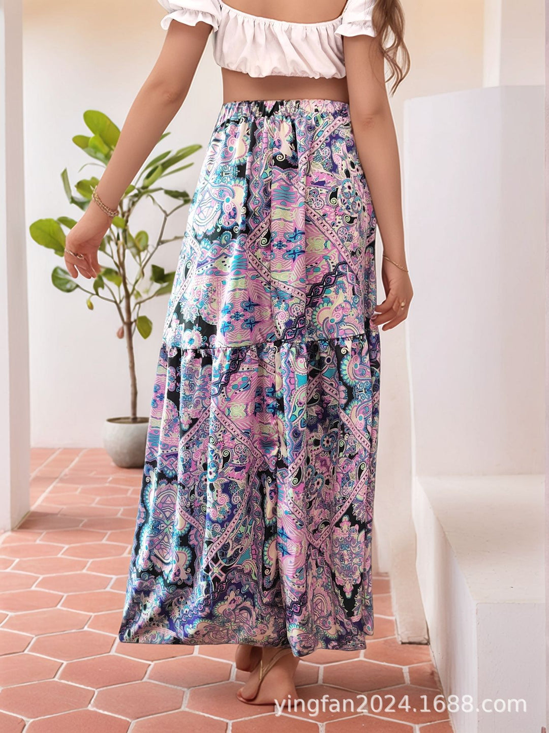 Kvinder Bohemian-stil Maxi-nederdel Stilla