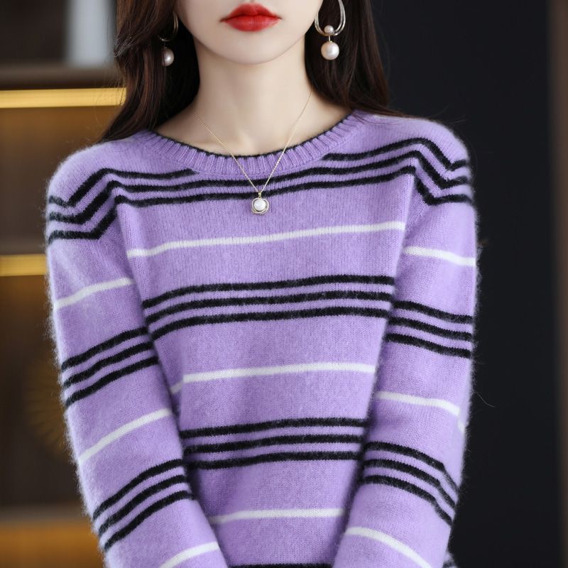 Frække moderne og komfortable stribede sweater Stilla