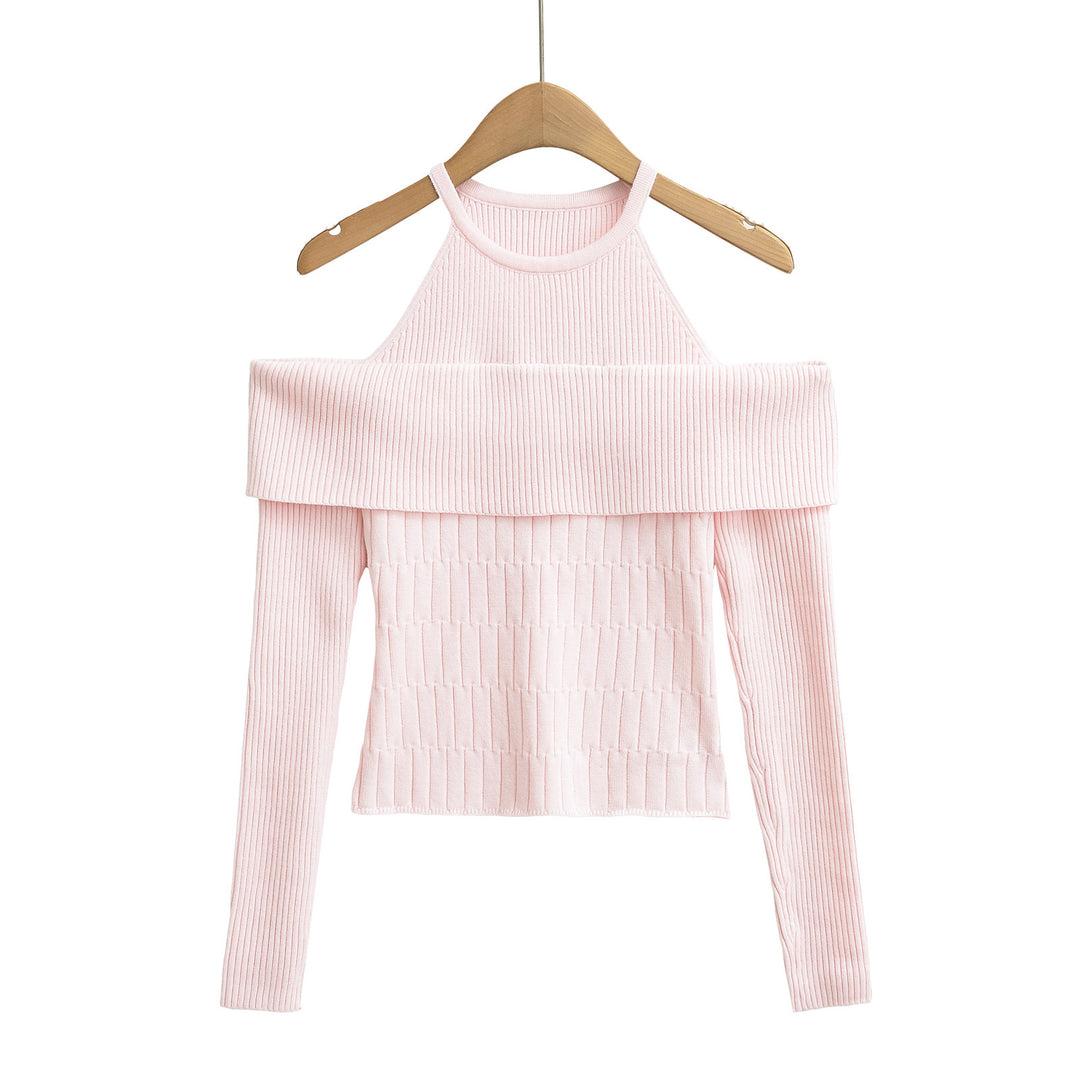 Dame off-shoulder strikoverdel med raffineret design og elegant snit Stilla