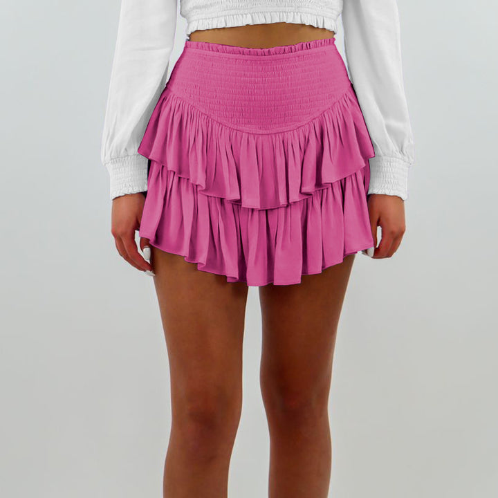 Dame luftig rynket shorts-nederdel Stilla