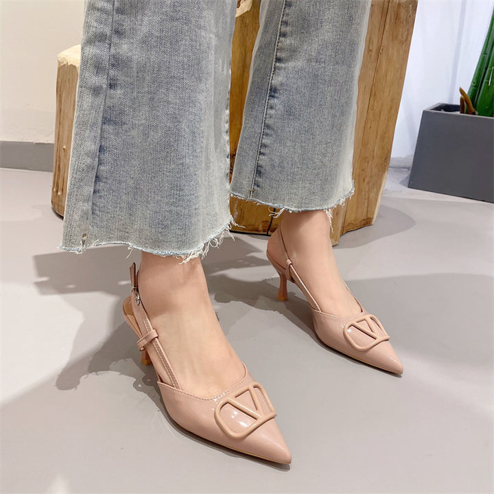 Dame Slingback Højhælede med justerbar rem og elegant spænde Stilla