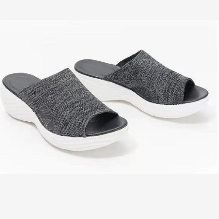 Dame Behagelige Wedge-Sandaler med åndbart overmateriale Stilla