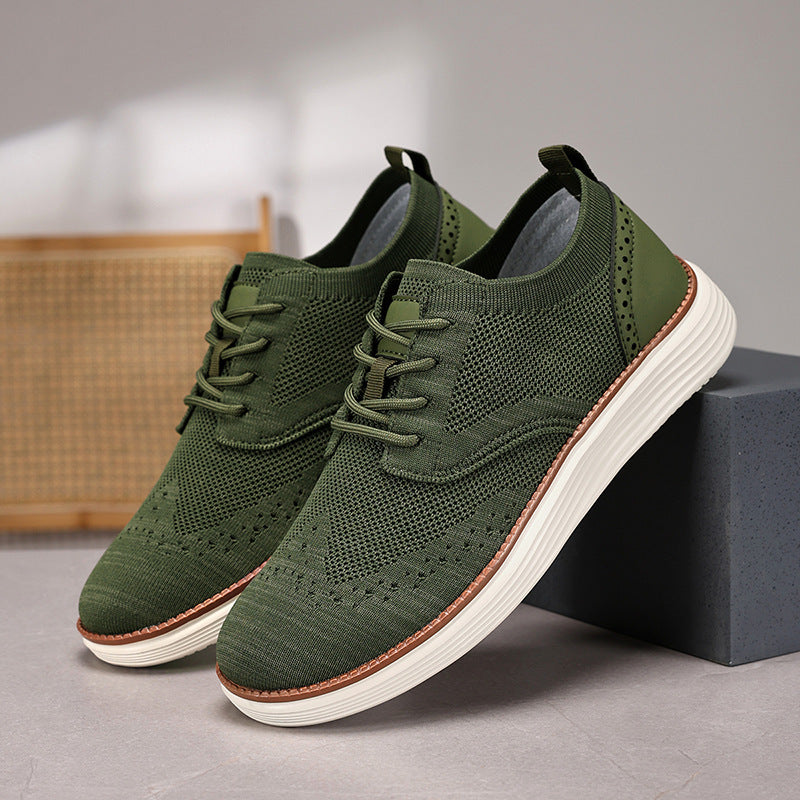 Herrer nan strikket Oxford-sneaker med wingtip-perforering og superlet EVA-sål Skovae