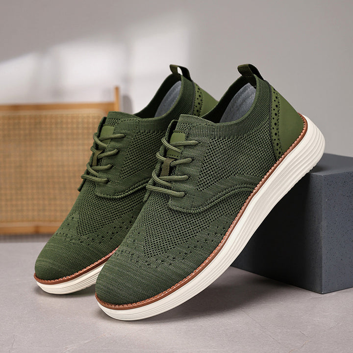 Herrer nan strikket Oxford-sneaker med wingtip-perforering og superlet EVA-sål Skovae