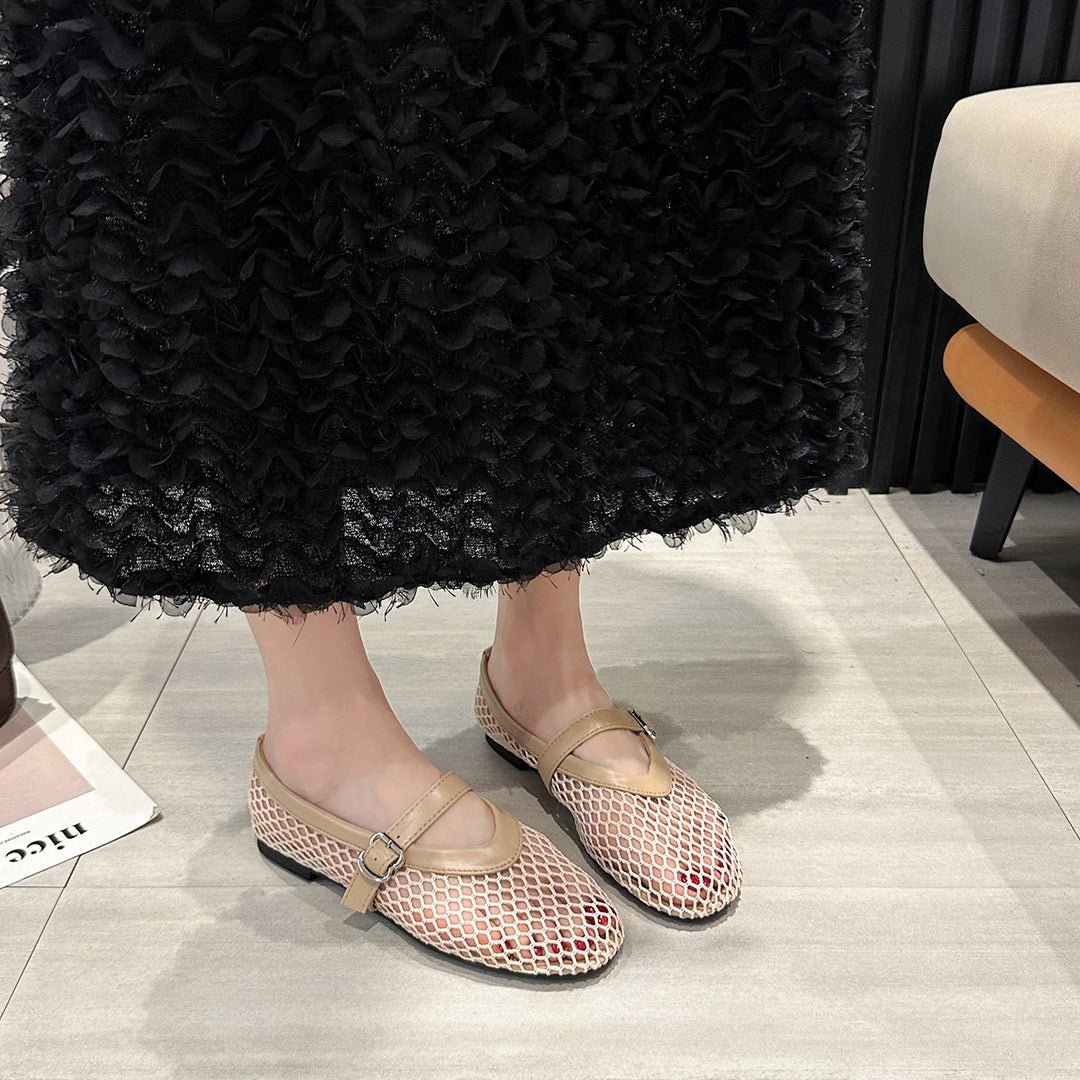 Dame komfortable net-slippers med justerbar rem og skridsikker sål Stilla