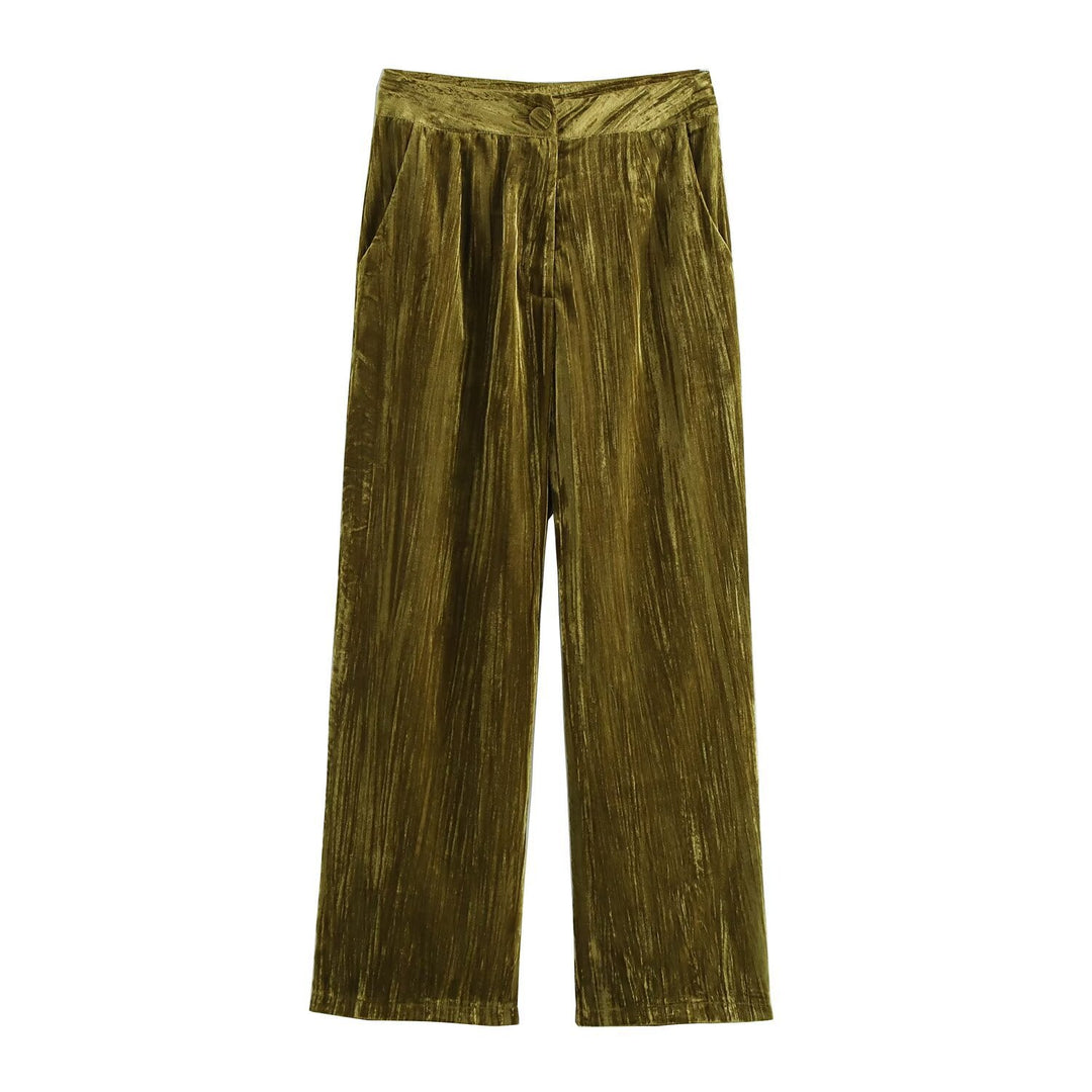 Femme Bred Velvet Bukser Stilla