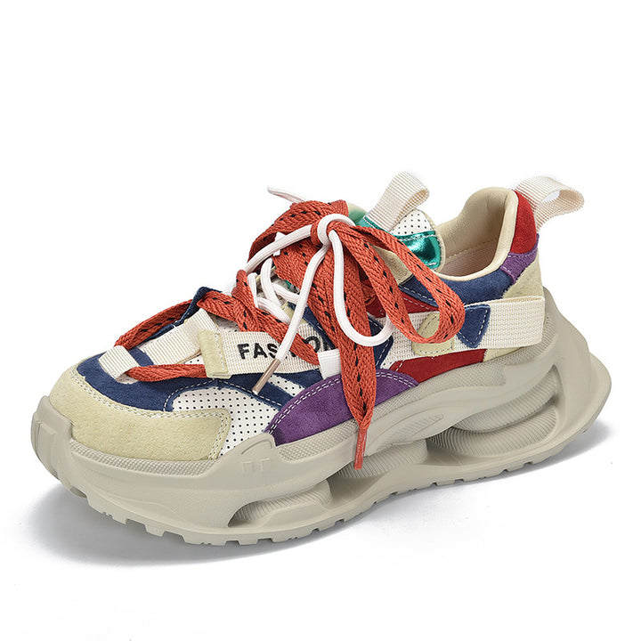 Dame Mode Chunky Sneakers med innovativ sål Stilla