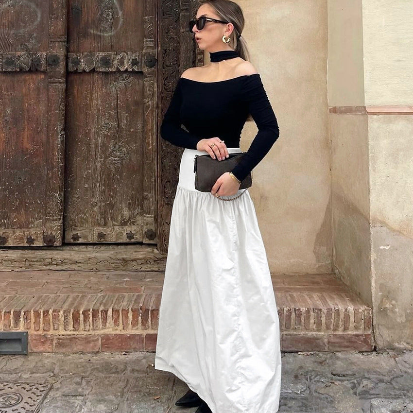 Dame Maxi Nederdel med elegant taljesnit og svungent design Stilla