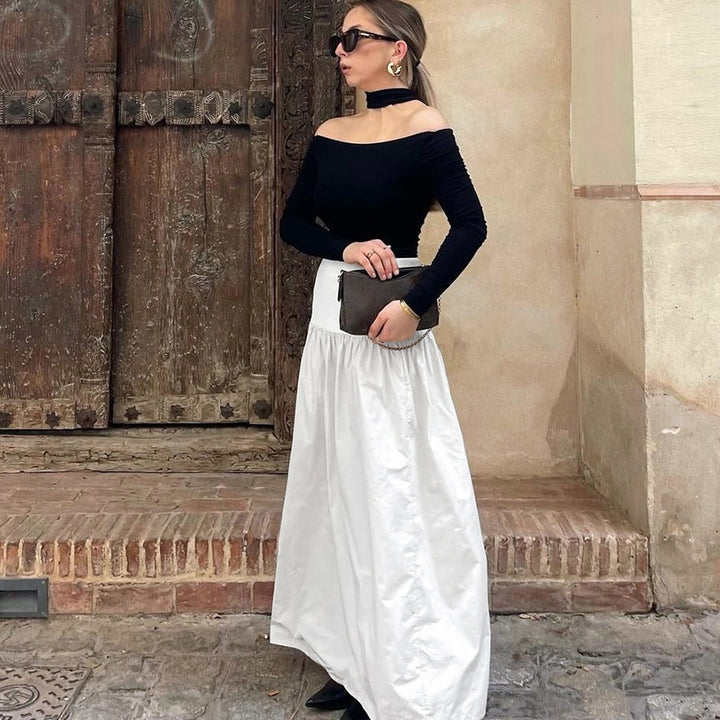 Dame Maxi Nederdel med elegant taljesnit og svungent design Stilla