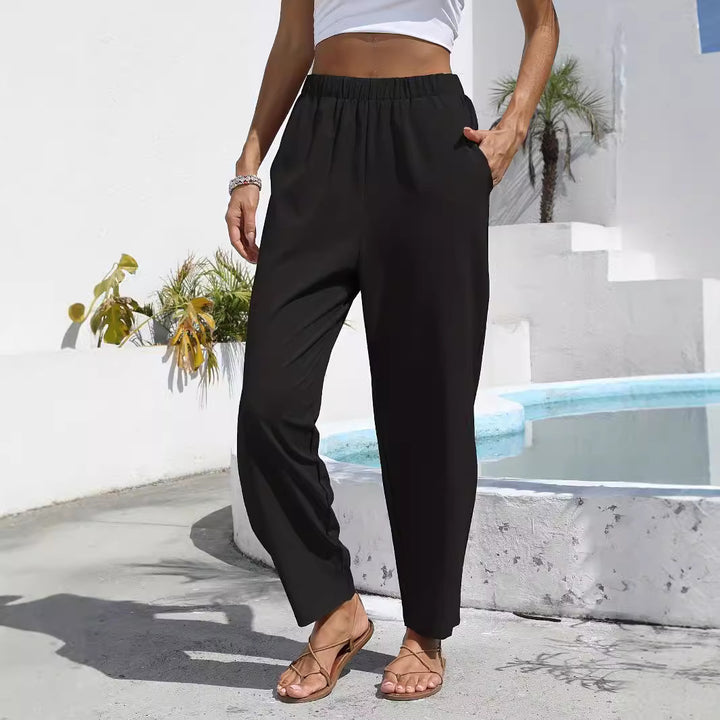 Damens brede sommershorts med elastisk linning Stilla