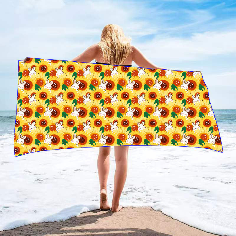 Dame Strandhåndklæde med glad sommerdesign Stilla