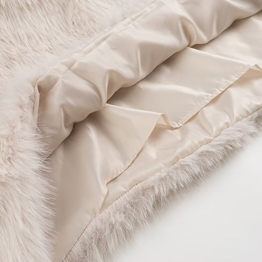 Femme Cropped Kunsfn fur Pullover Stilla