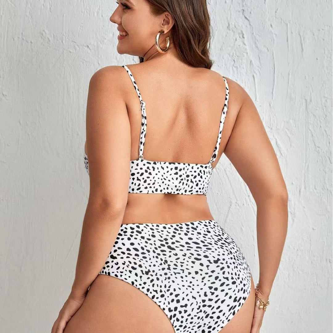 Dame High-Waist Bikini-Sæt med elegante design-detaljer Skovae