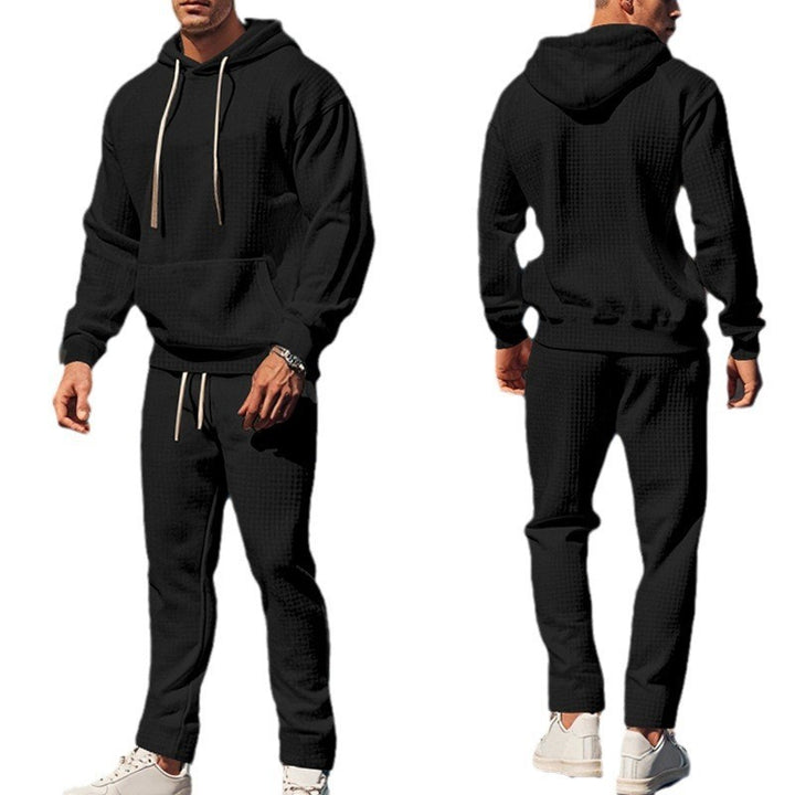 Herrer hverdags-hoodie og joggingbuksesæt lavet af åndbart struktureret materiale Stilla
