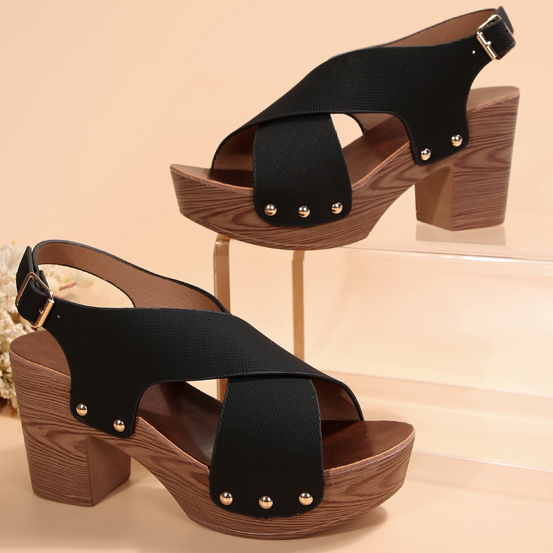Dame mode Plateau-sandaler med justerbar rem og stabil sål Stilla
