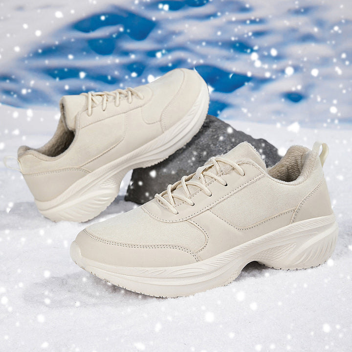 Unisex nan polstrede tykk sålede sneakers med støddæmpende profilsåler Skovae