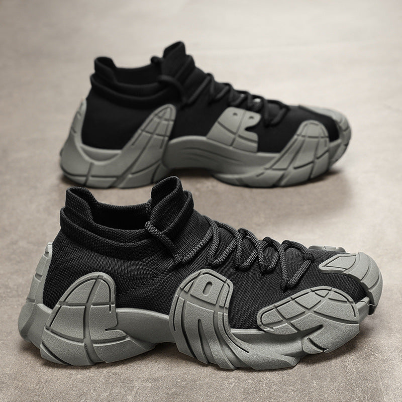 Herrer futuristiske sneakers med sok-lignende design og skridsikker sål Stilla