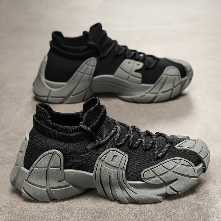 Herrer futuristiske sneakers med sok-lignende design og skridsikker sål Stilla