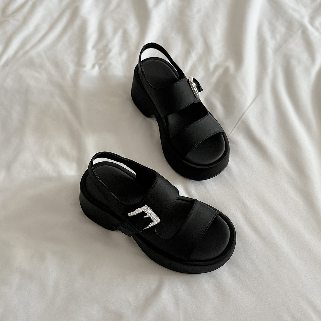 Femme Stilfulde Platform Slingback Sandaler Stilla