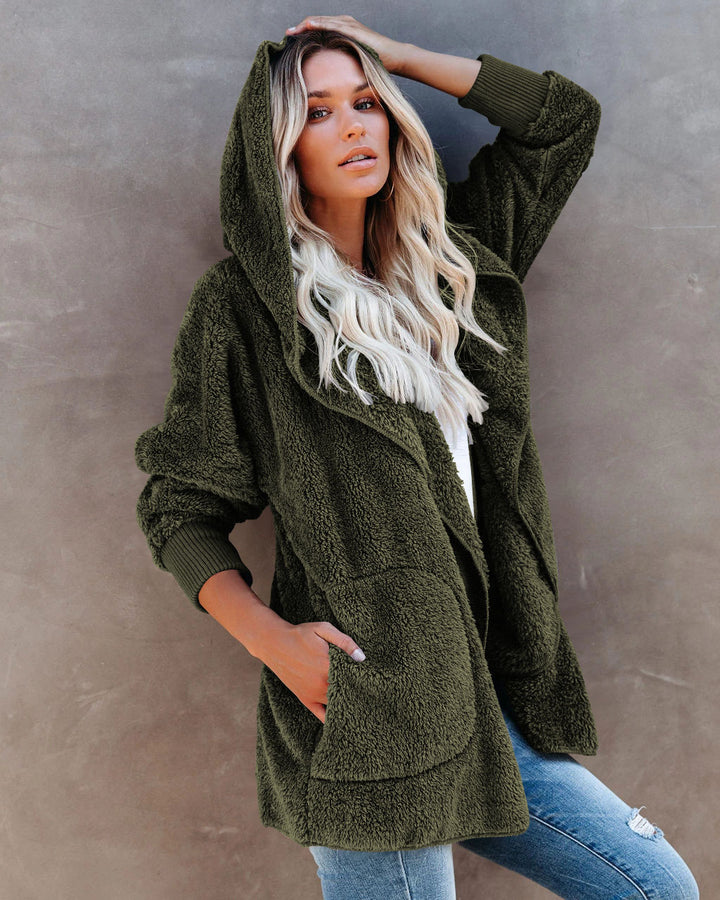 Dame hyggelig fleece-frakke Stilla