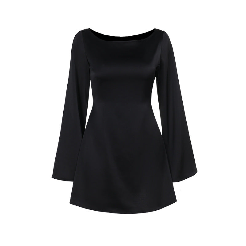 Dame Elegante Vrikle-Mini-Kjole Stilla