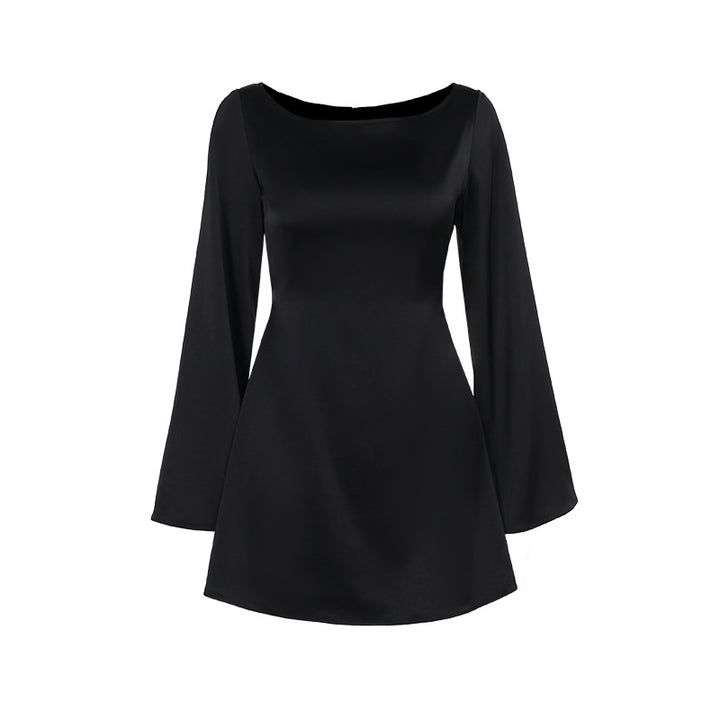 Dame Elegante Vrikle-Mini-Kjole Stilla