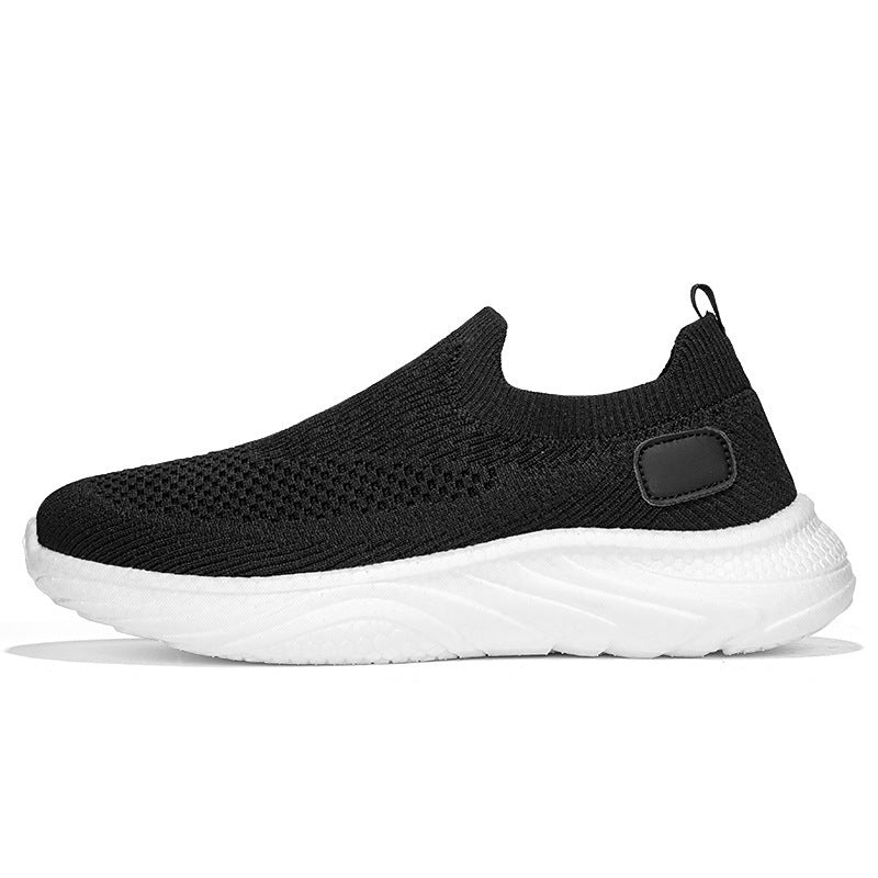 Dame nan elastisk strik-fritidssko i slip-on mokassin stil med sokke-lignende indgang og polstret bølgekombinationssål Skovae