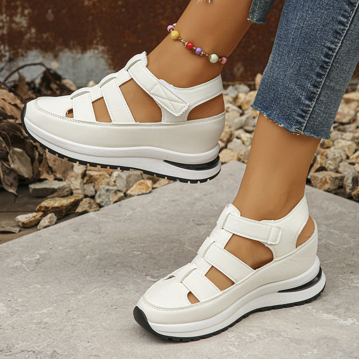 Dame Wedge-sandaler med justerbare remme og åndbar overfladestruktur Stilla