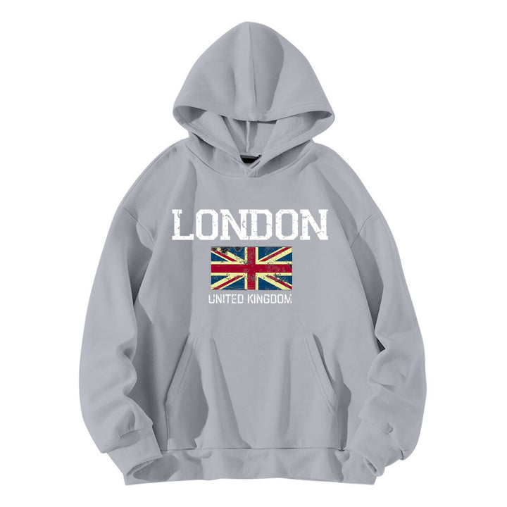 Kvinders hoodie i urban London stil med kængurulomme og komfortabel pasform Skovae