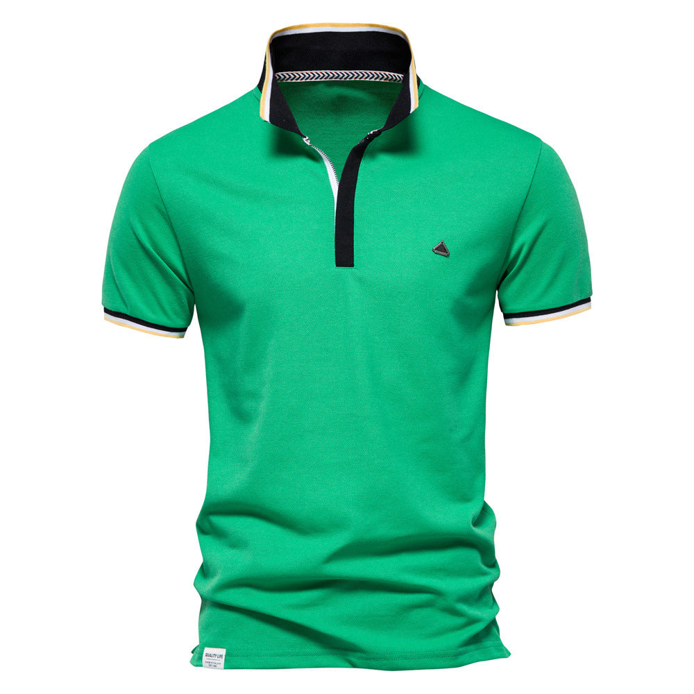 Herre polo t-shirt med ultramoderne krave og kontrasterende accenter Stilla