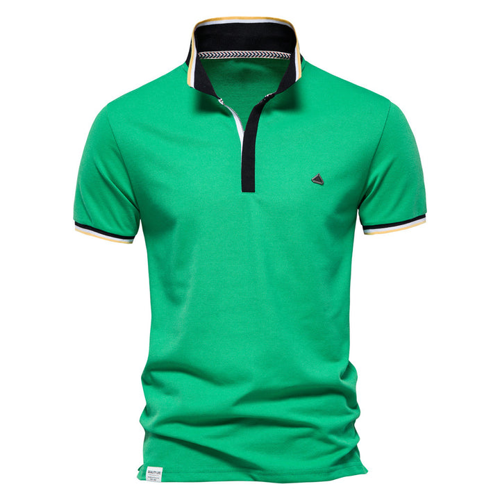 Herre polo t-shirt med ultramoderne krave og kontrasterende accenter Stilla