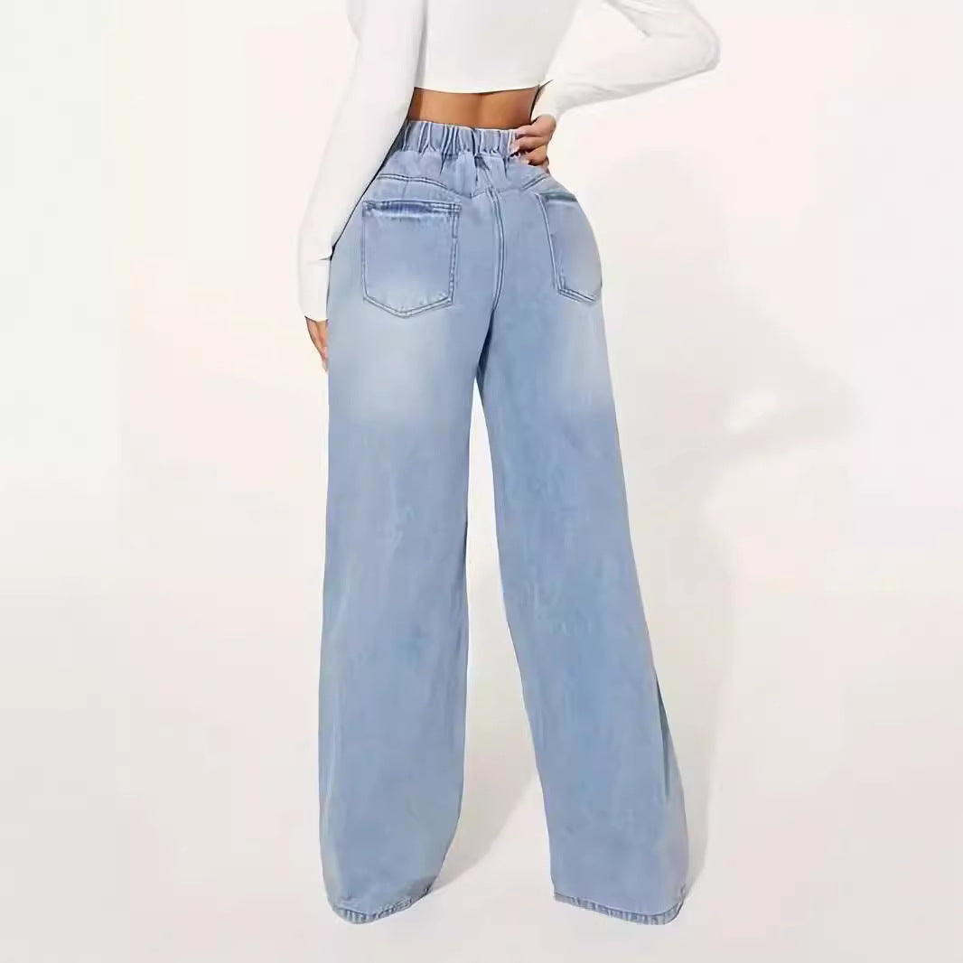 Dame løse højtaljede jeans Stilla