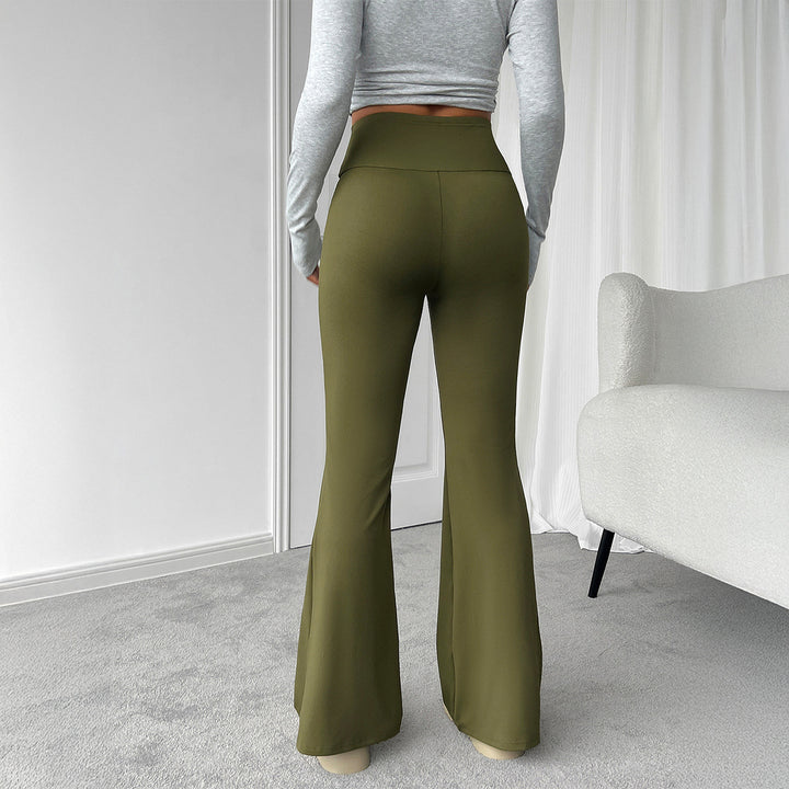 Dame flydende Bootcut-bukser med høj talje og høj bærekomfort Stilla