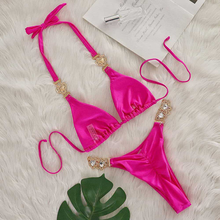 Dame Luksus Triangle Bikini Sæt Stilla