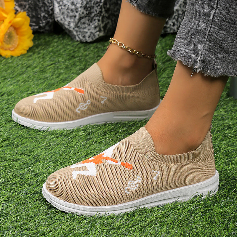 Dame åndbare Slip-On sneakers med elastisk overdel Stilla