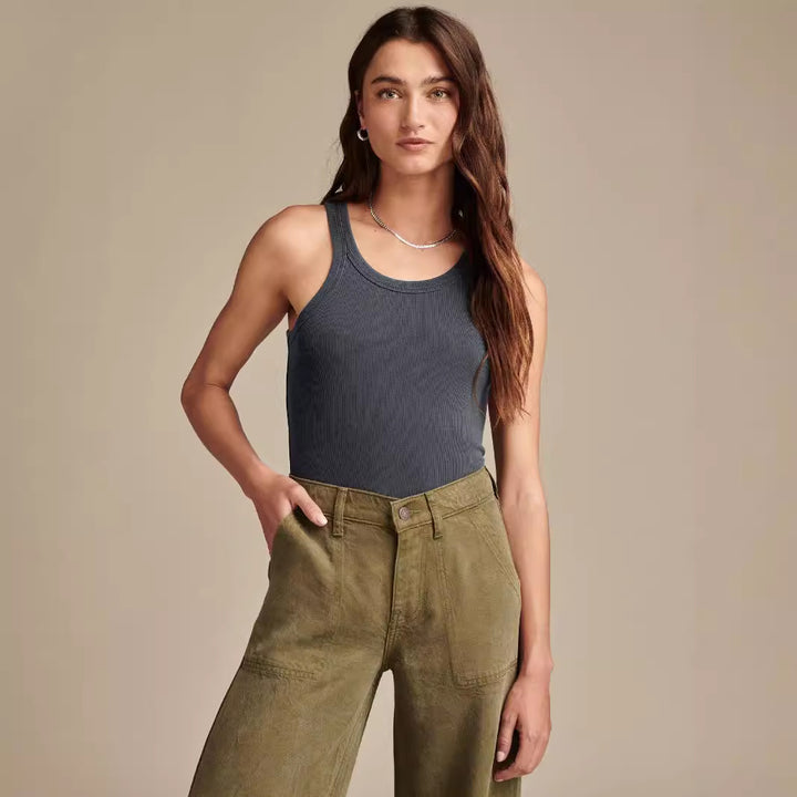 Dame Racerback Tanktop i åndbar bomuld Stilla