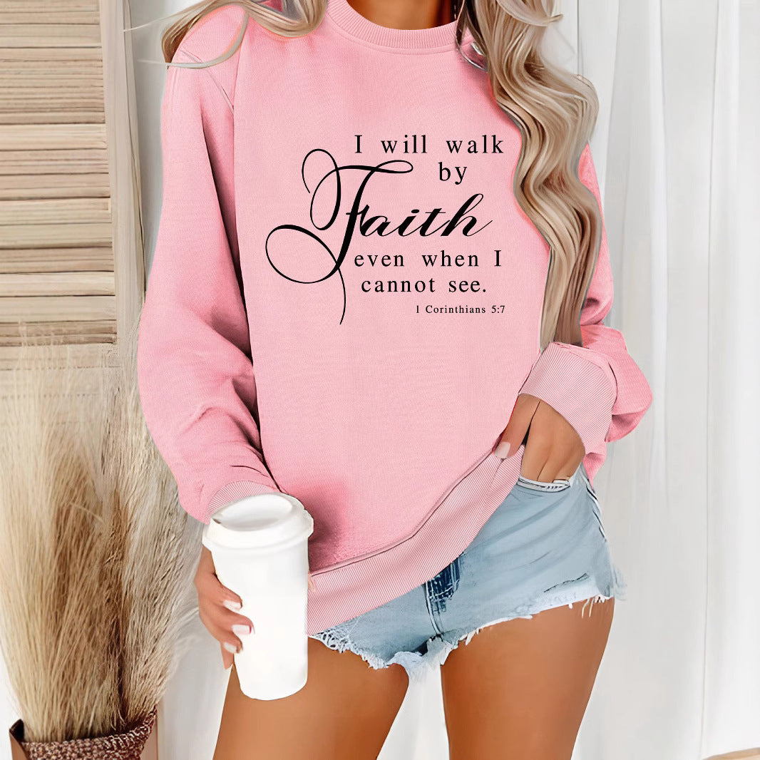 Dame sweatshirt med inspirerende tekst og blødt materiale Stilla