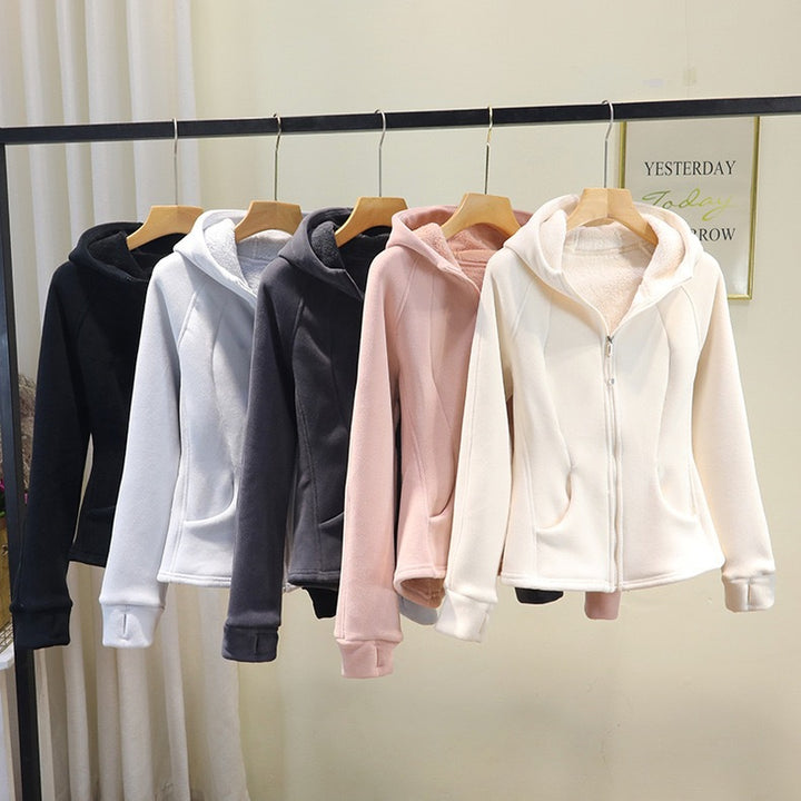 Dame komfortabel fleecejakke med fuld lynlås og hætte Stilla